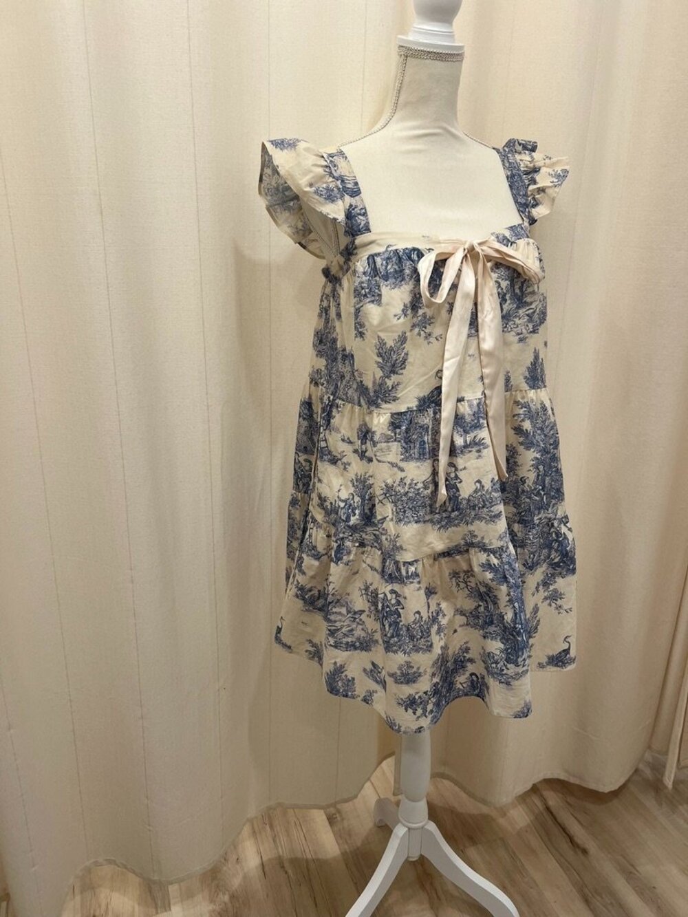 aureum - Toile Ruffle Mini Dress